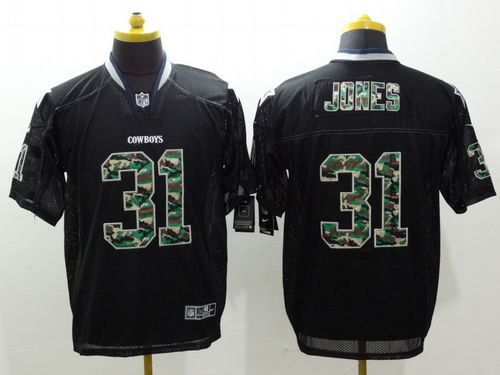 Nike Cowboys #31 Byron Jones Black Men's Stitched NFL Elite Camo Fashion Jersey